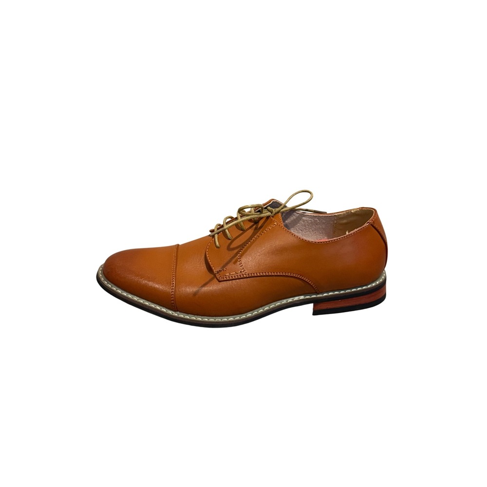 UNG MARC Mens Brown Cap Toe Oxford Dress‎ Shoes Lace Up Low Heel Sz 10.5 - Picture 6 of 9